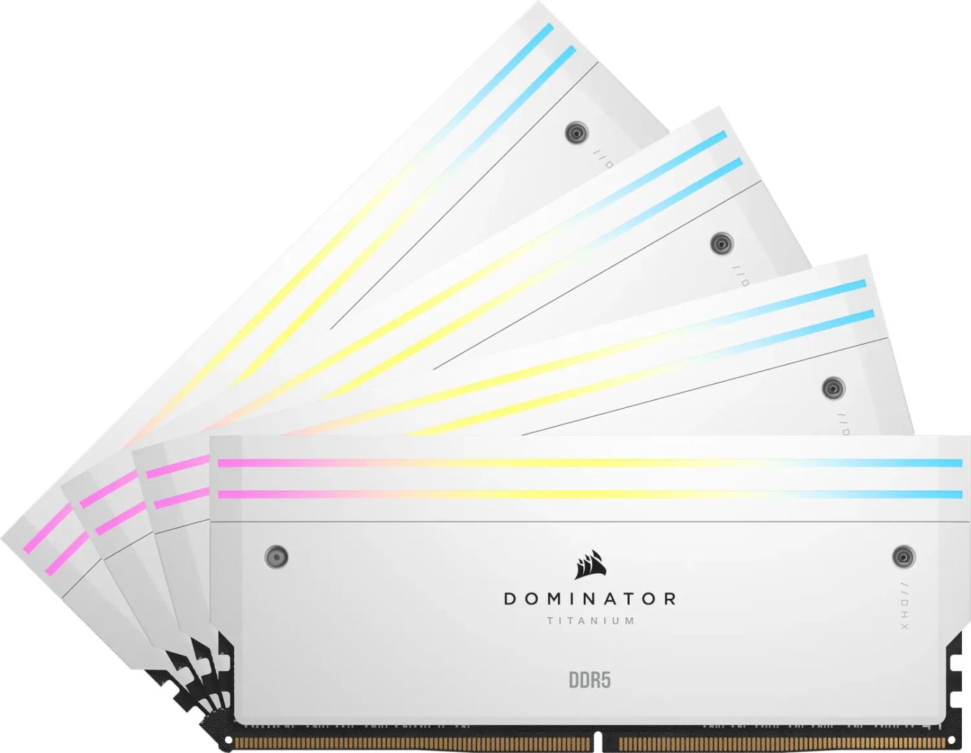 Corsair 64GB DDR5 6000MHz Kit(4x16GB) Dominator Titanium RGB White