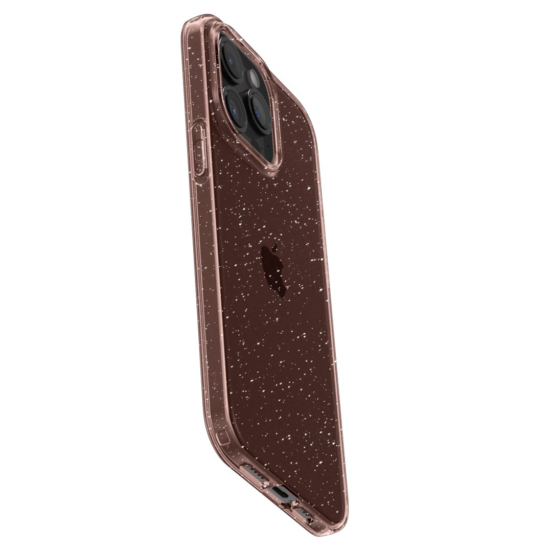 Spigen iPhone 15 Pro Max Case Liquid Crystal Glitter Rose Quartz