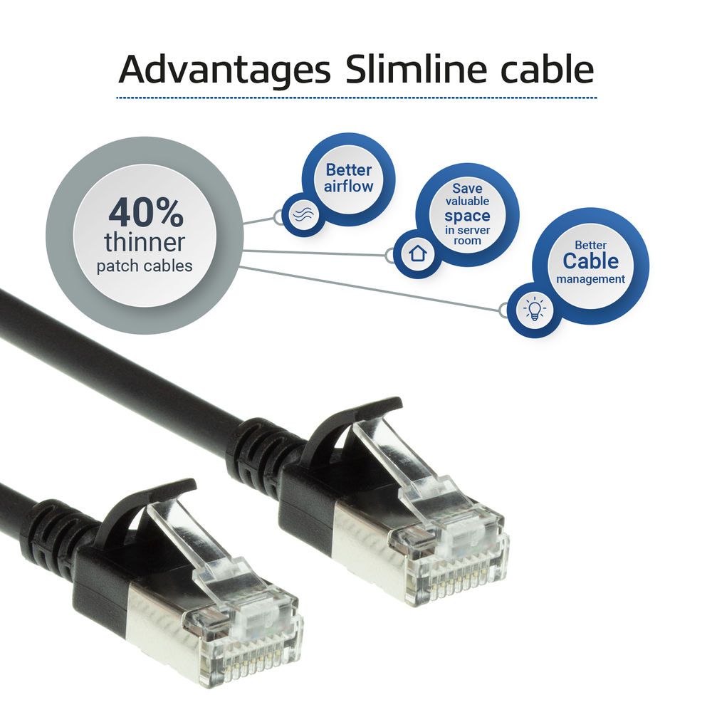 ACT CAT6A U-FTP Patch Cable 10m Black