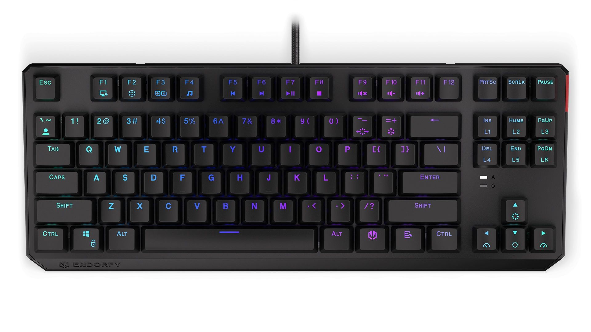 Endorfy Thock TKL Brown Switch Mechanical Keyboard Black US