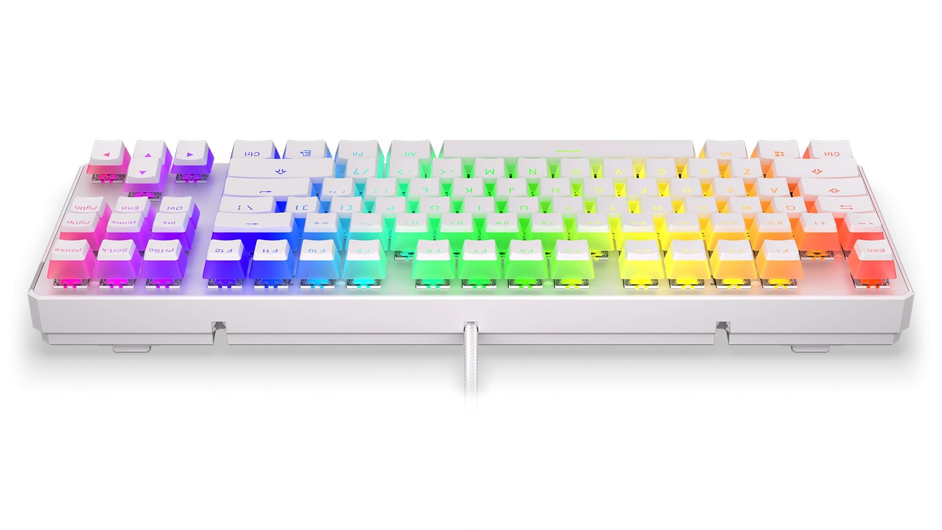 Endorfy Thock TKL Brown Switch Mechanical Keyboard Pudding Onyx White US