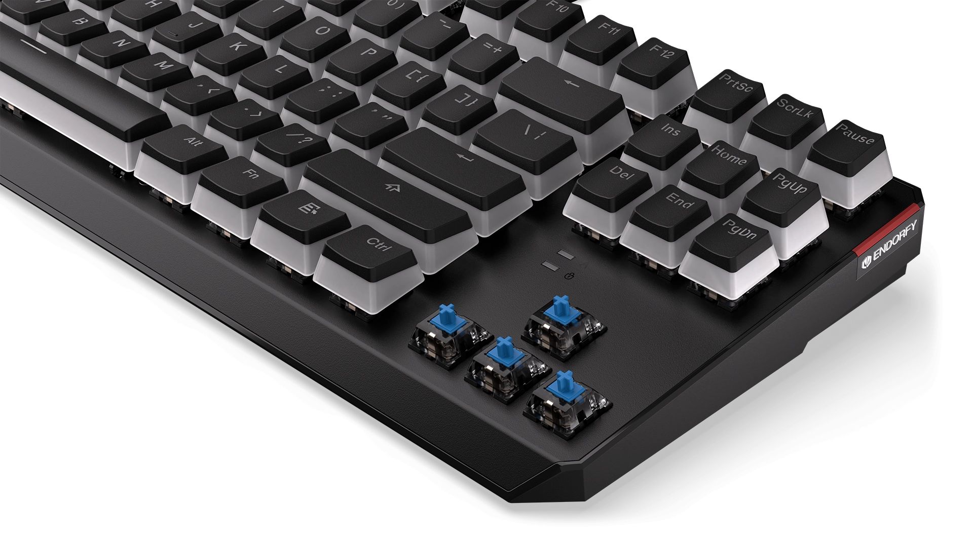 Endorfy Thock TKL Pudding Blue Switch Mechanical Keyboard Black US