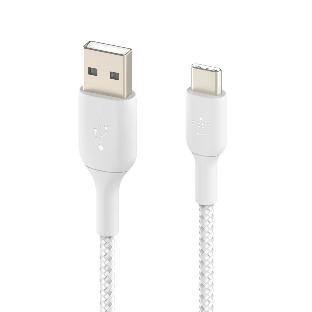 Belkin Braided Lightning to USB-A Cable 2m White