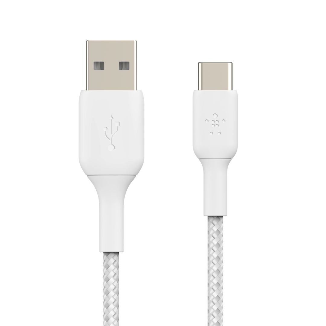 Belkin Braided Lightning to USB-A Cable 2m White