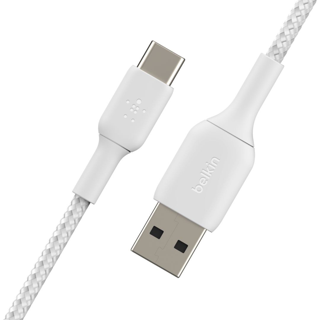 Belkin Braided Lightning to USB-A Cable 2m White