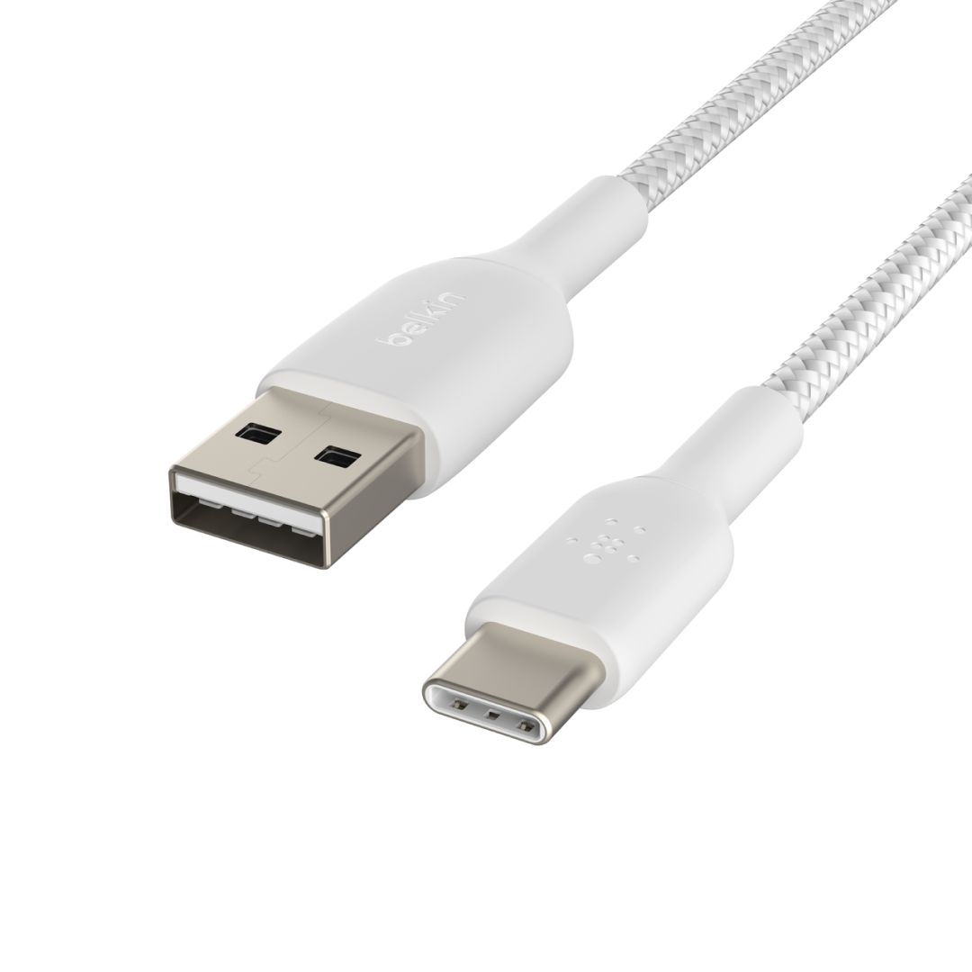 Belkin Braided Lightning to USB-A Cable 2m White