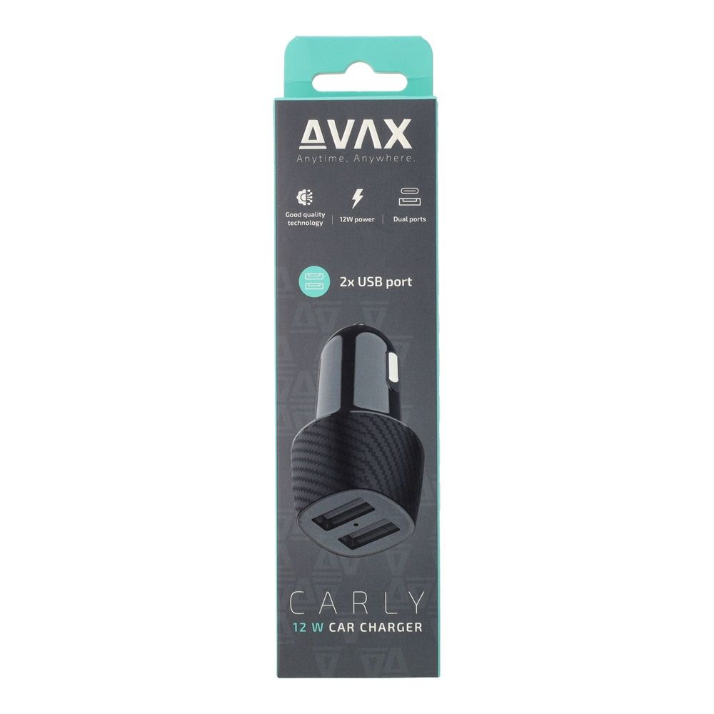 Avax CC301B 12W Car Charger Black