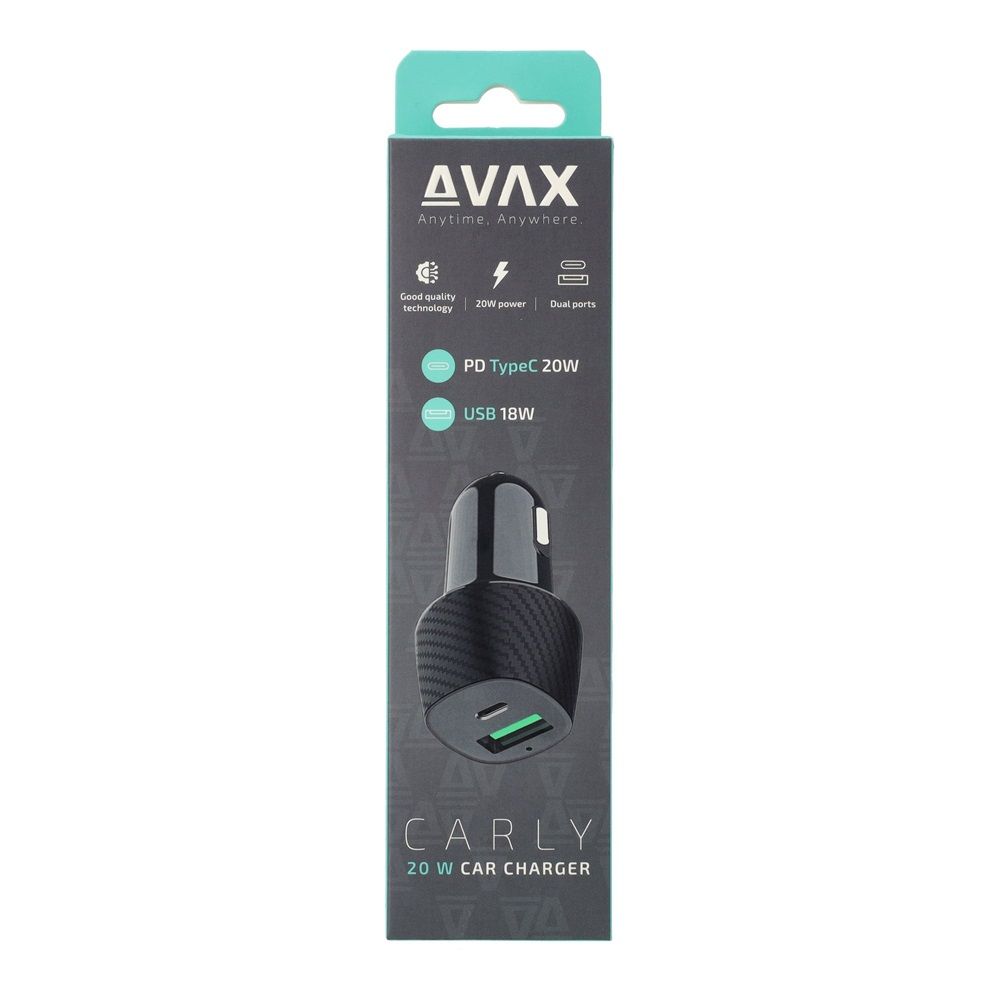 Avax CC302B 20W Car Charger Black