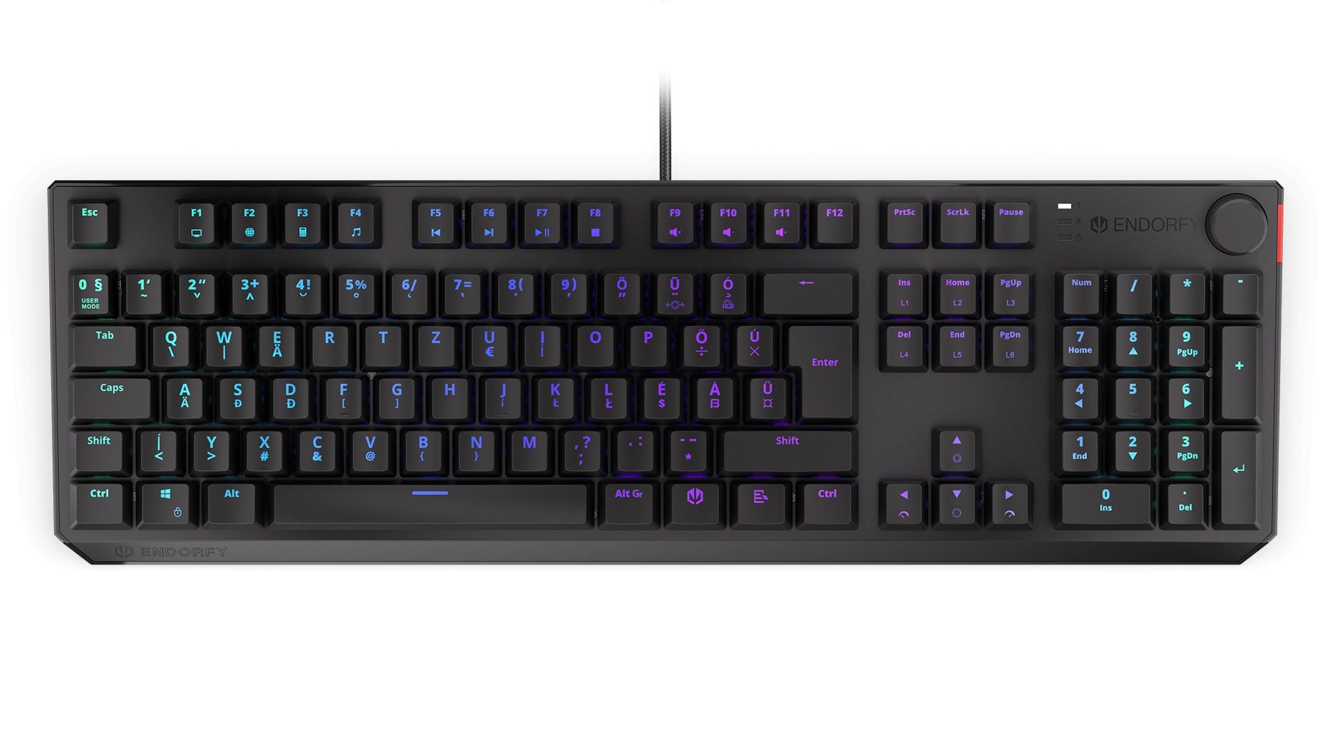 Endorfy Thock Kailh Red Switch RGB Gaming Mechanical Keyboard HU