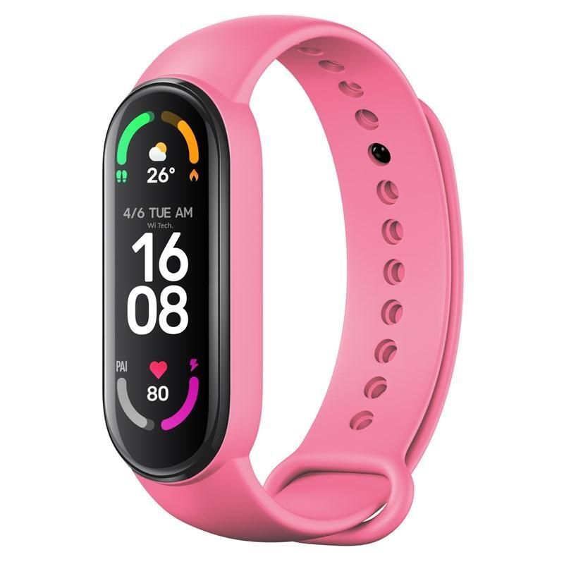 FIXED Silicone Strap for Xiaomi Mi Band 5/Mi Band 6, pink