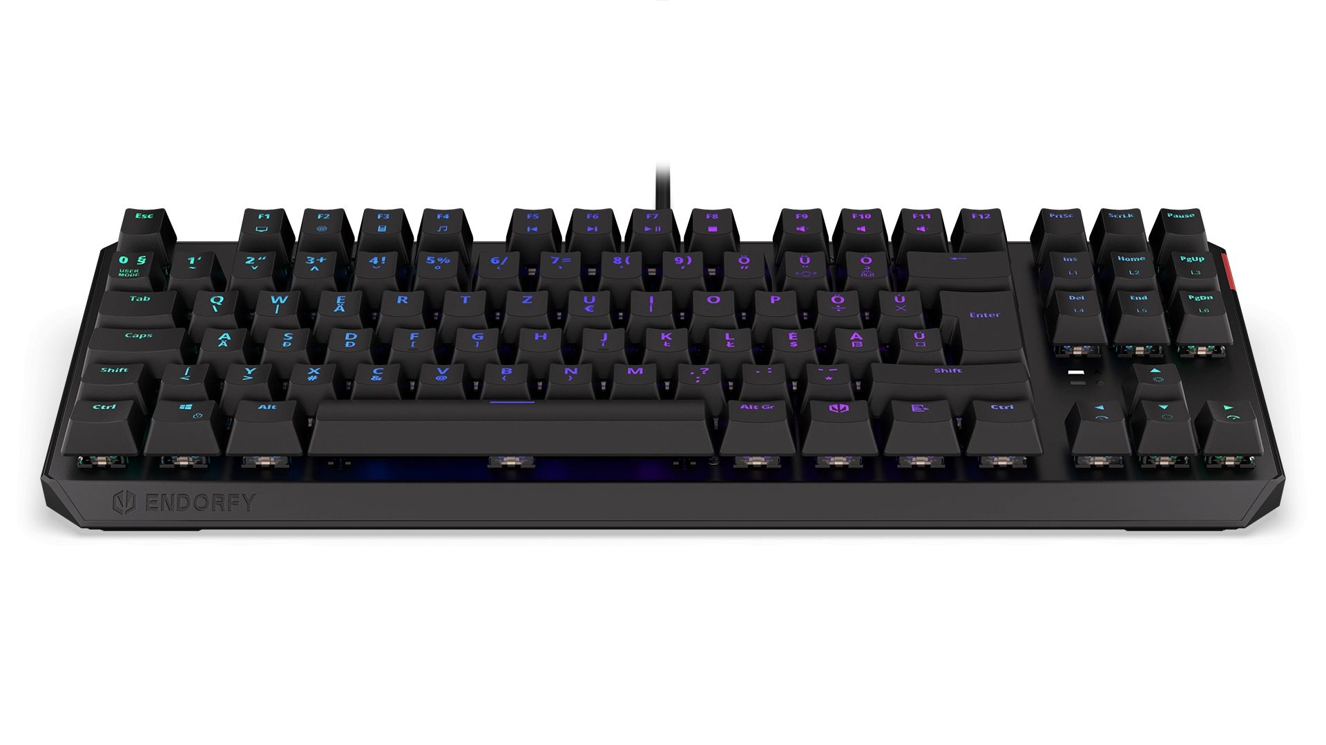 Endorfy Thock Kailh Red Switch RGB Gaming Mechanical Keyboard Black HU