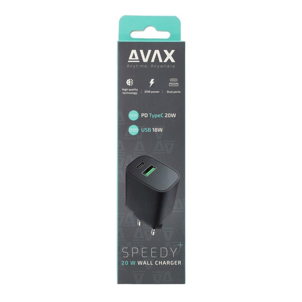 Avax CC600B 20W Universal USB Charger Black