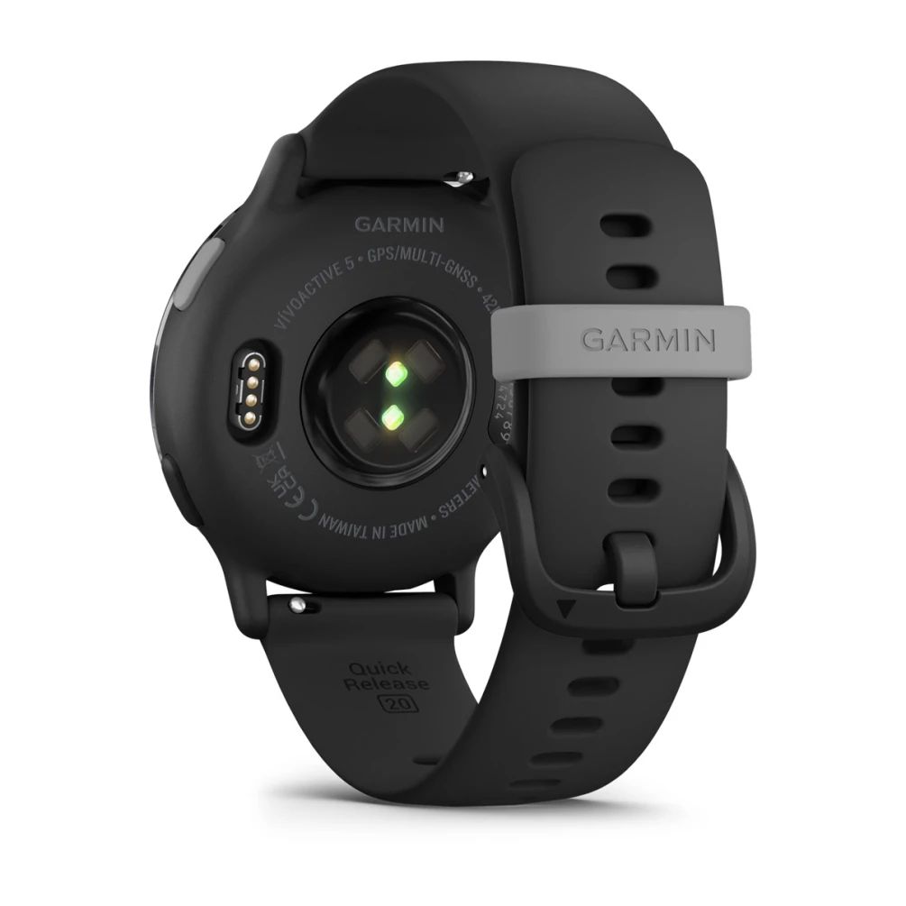 Garmin Vivoactive 5 Slate Aluminium Bezel with Black Case and Silicone Band