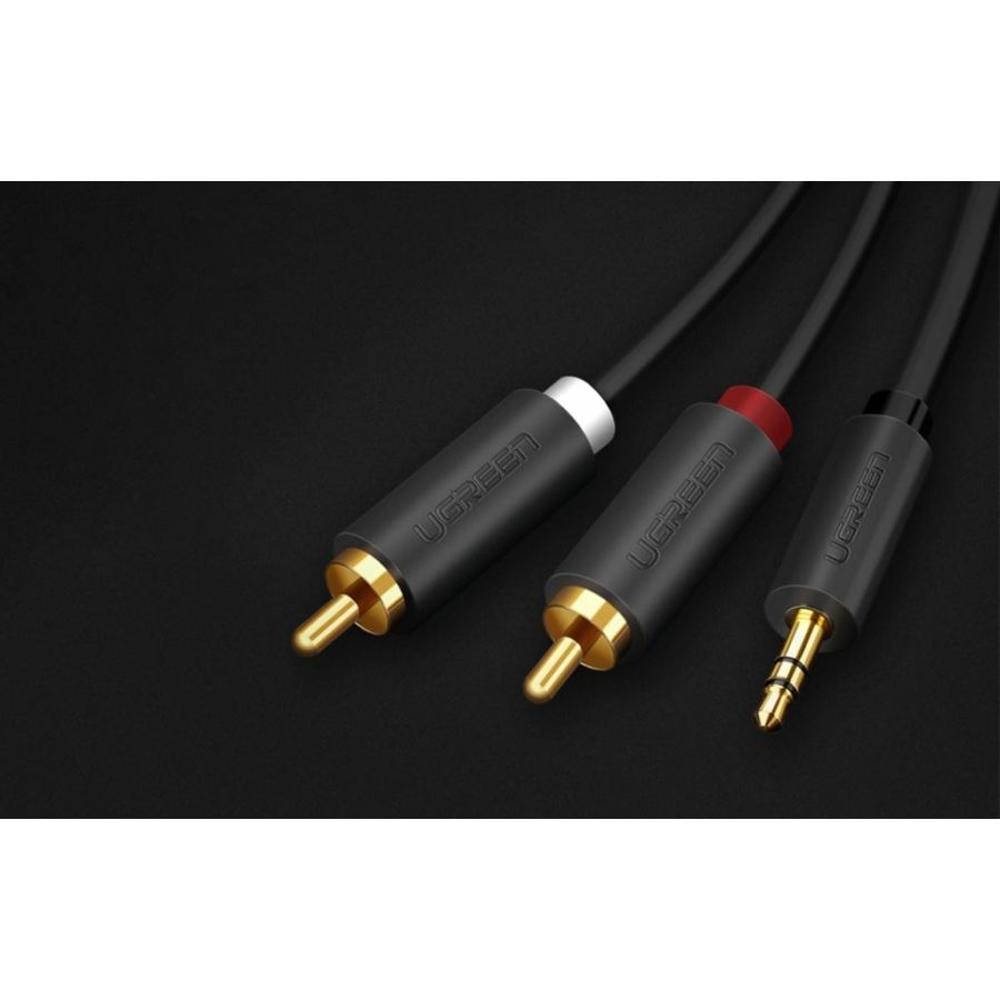 UGREEN 3,5mm jack-2xRCA male/male cable 1m Black