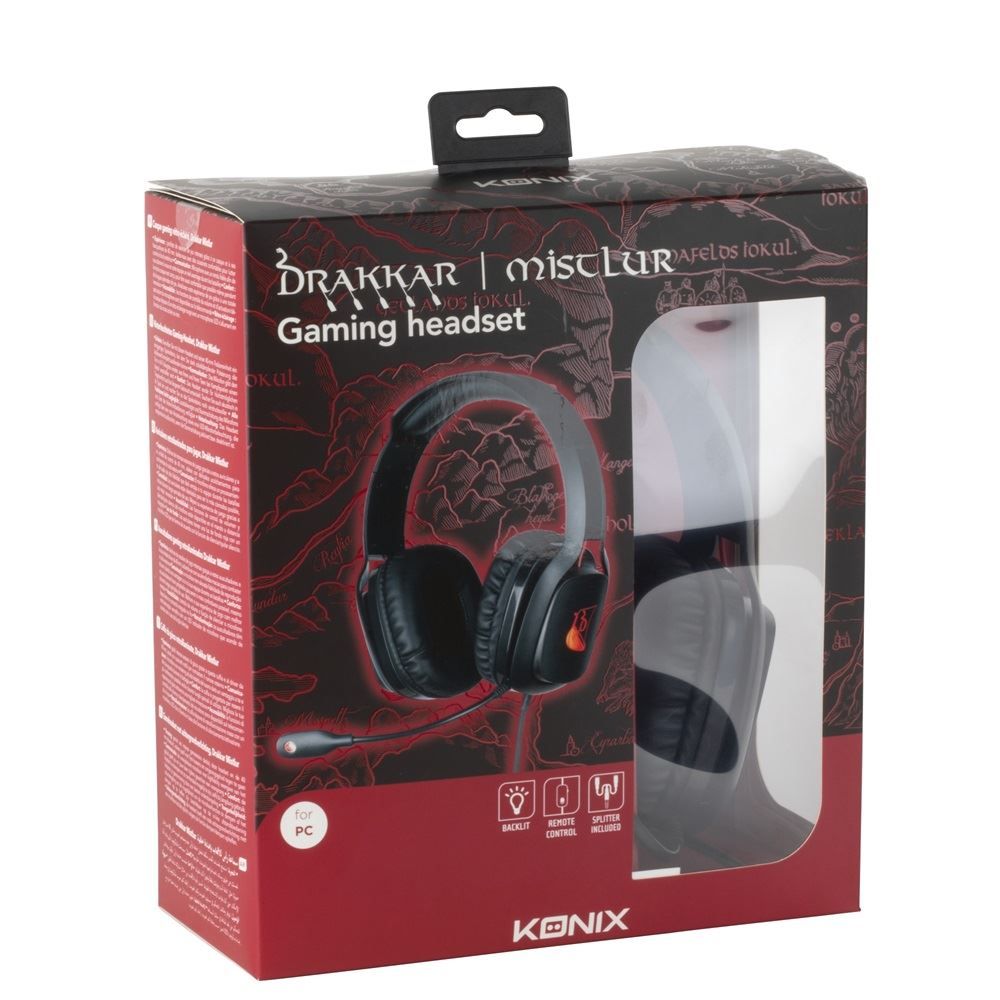 KONIX Drakkar Mistlur Gaming Headset Black