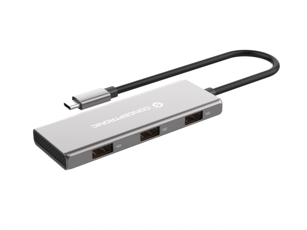 Conceptronic  HUBBIES17G 7-Port USB3.2 Gen 2 Hub Grey