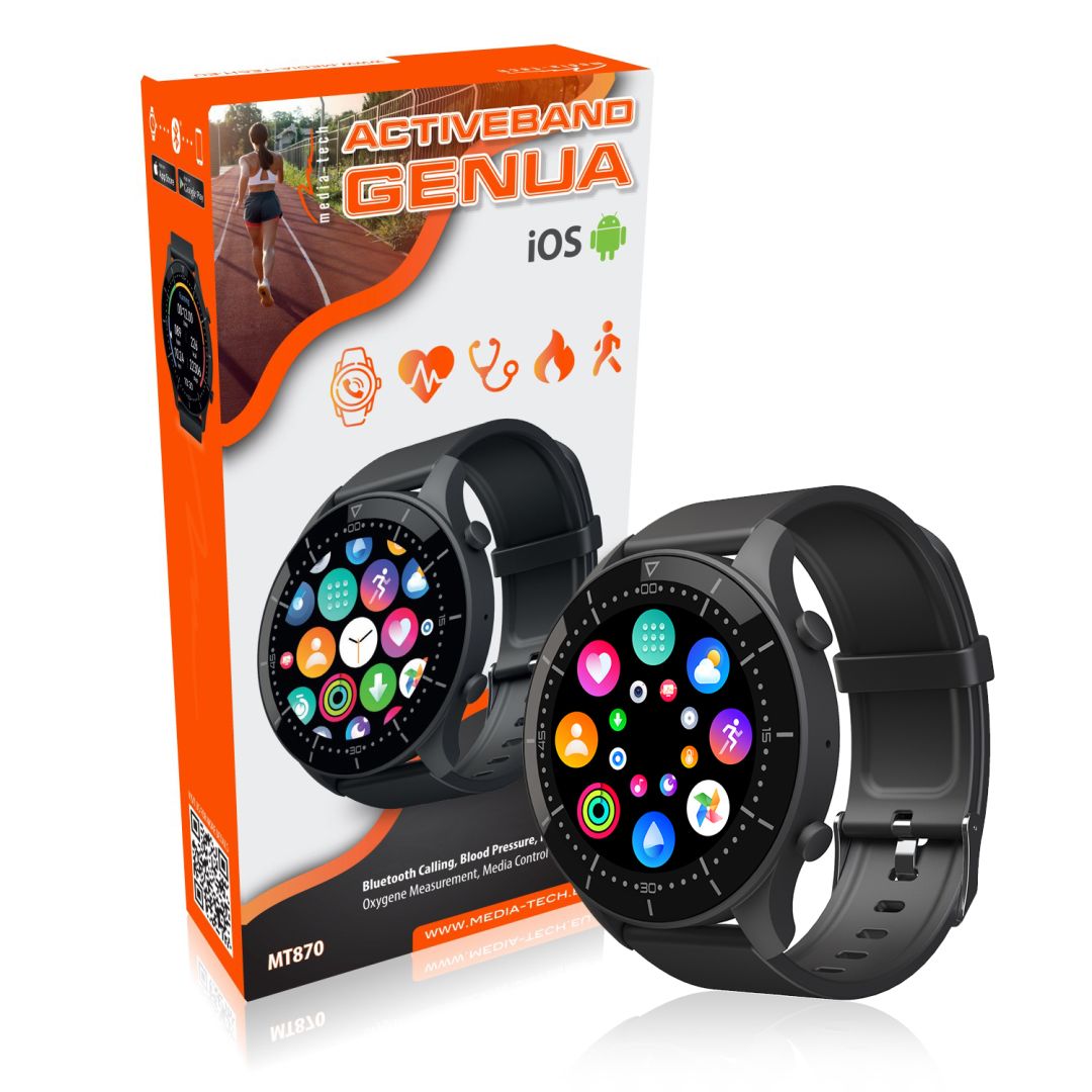 Media-Tech MT870 ActiveBand Genua Smart Watch Black