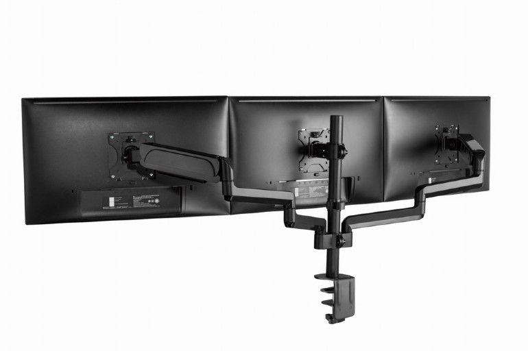 Gembird MA-DA3-01 Desk mounted adjustable mounting arm for 3 monitors full-motion 17"-27" Black