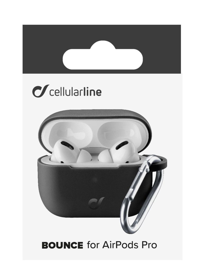 Cellularline Protective cover with carabiner Bounce for Apple AirPods Pro, black