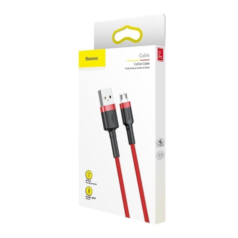 Baseus Cafule 2.4A USB-Micro USB Cable 1m Red