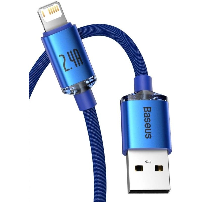 Baseus Crystal Shine USB a Lightning 2.4A 1.2m Blue