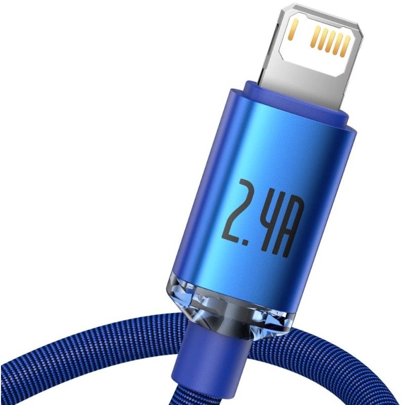 Baseus Crystal Shine USB a Lightning 2.4A 1.2m Blue