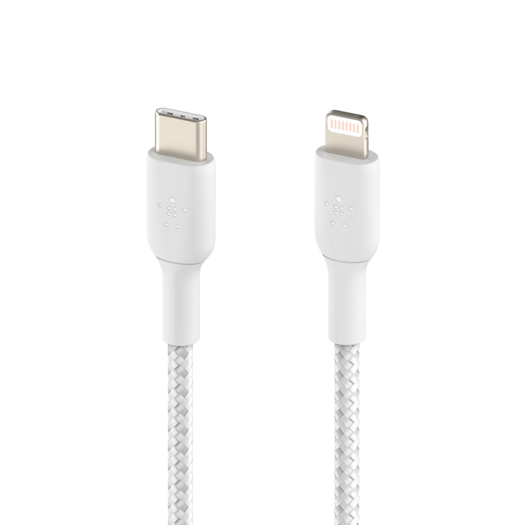 Belkin Braided USB-C to Lightning Cable 2m White