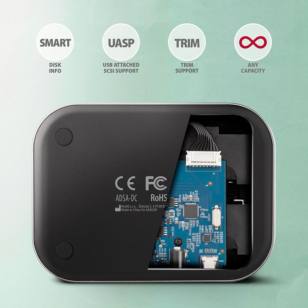 AXAGON ADSA-DC SuperSpeed USB DUAL2.5"/3.5" HDD/SSD DUAL dock