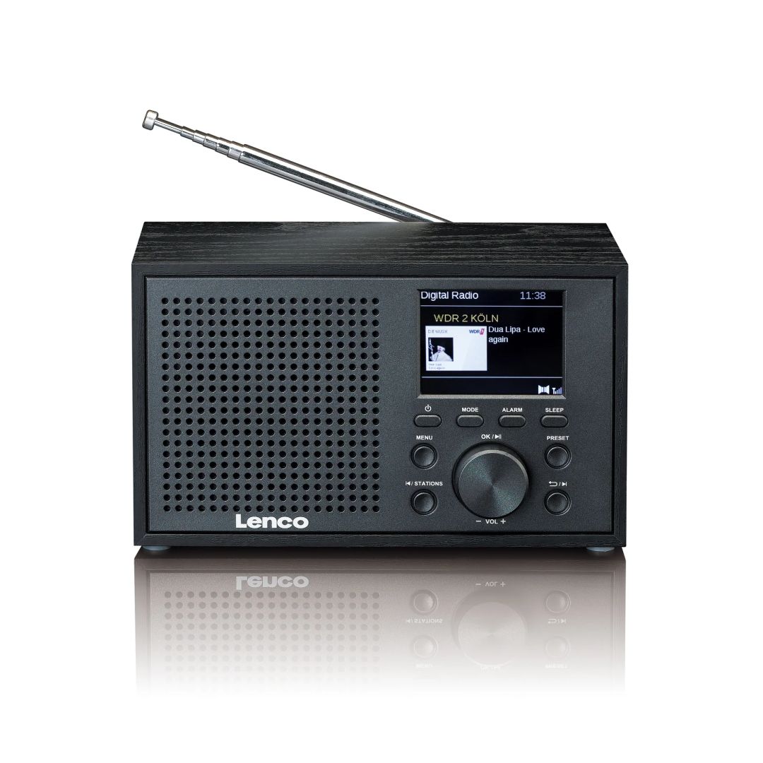 Lenco DAR-017BK Compact and stylish DAB+/FM radio with Bluetooth Black