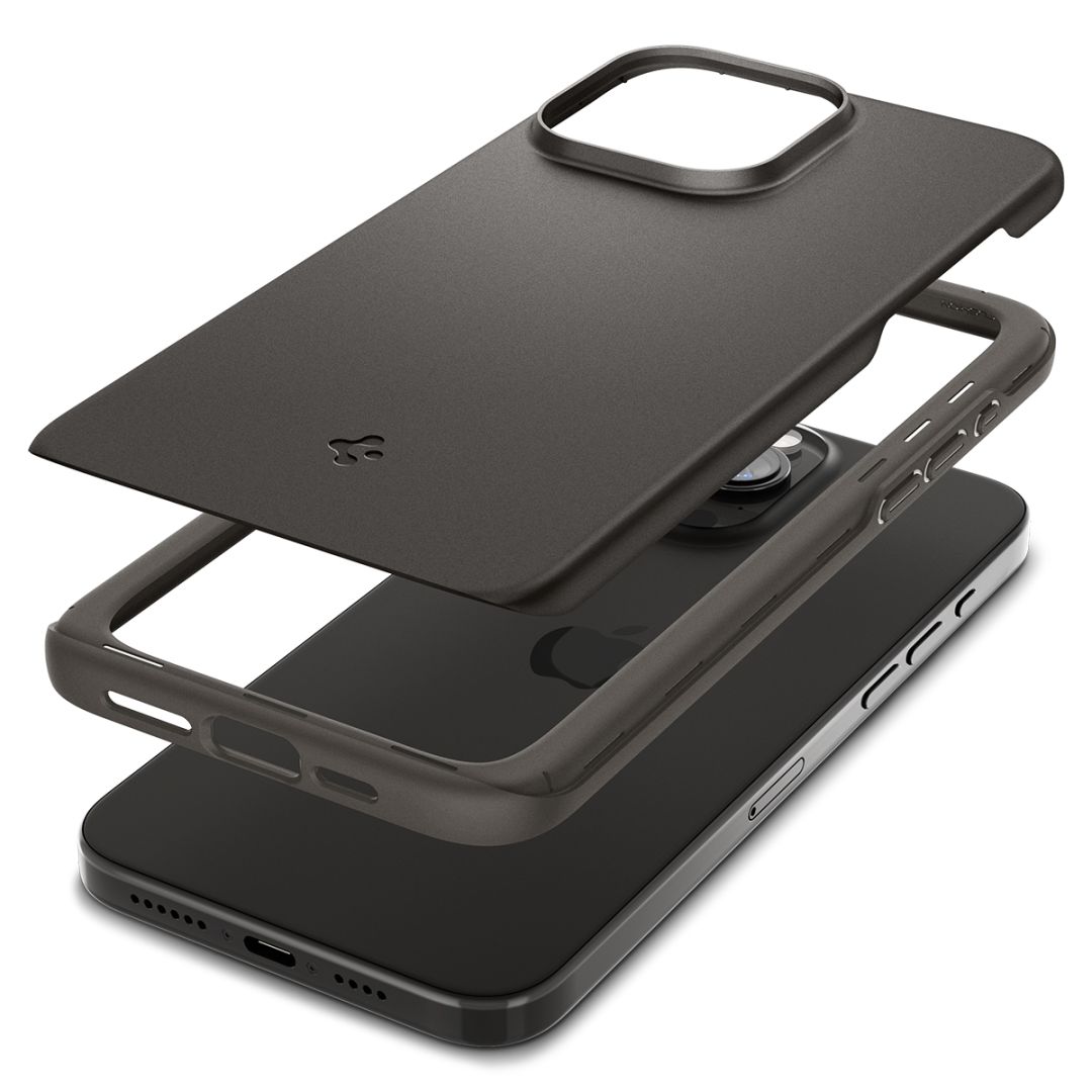 Spigen iPhone 15 Pro Max Case Thin Fit Gunmetal