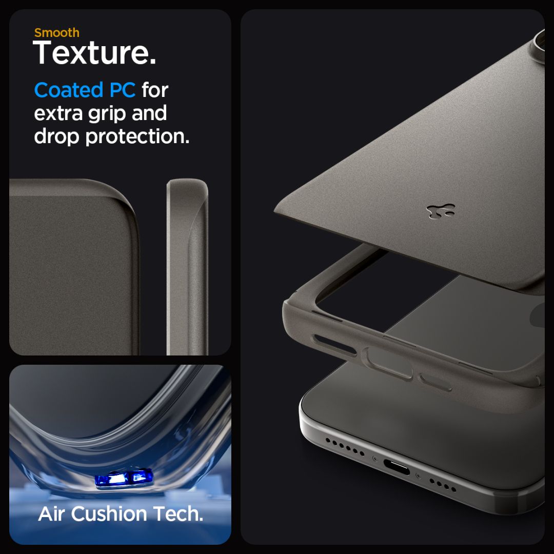 Spigen iPhone 15 Pro Max Case Thin Fit Gunmetal