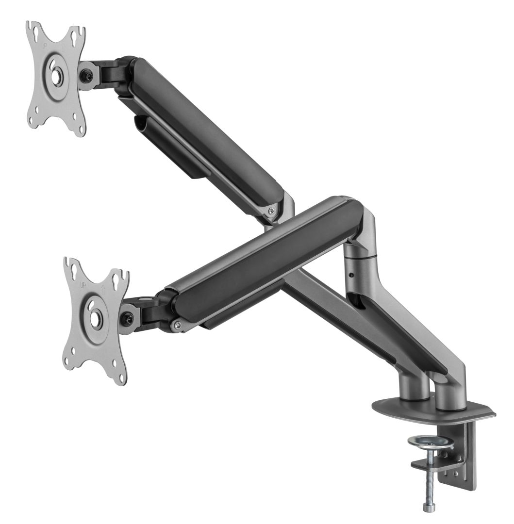 Gembird MA-DA2-05 Desk mounted adjustable double monitor arm 17"-32" Space Grey