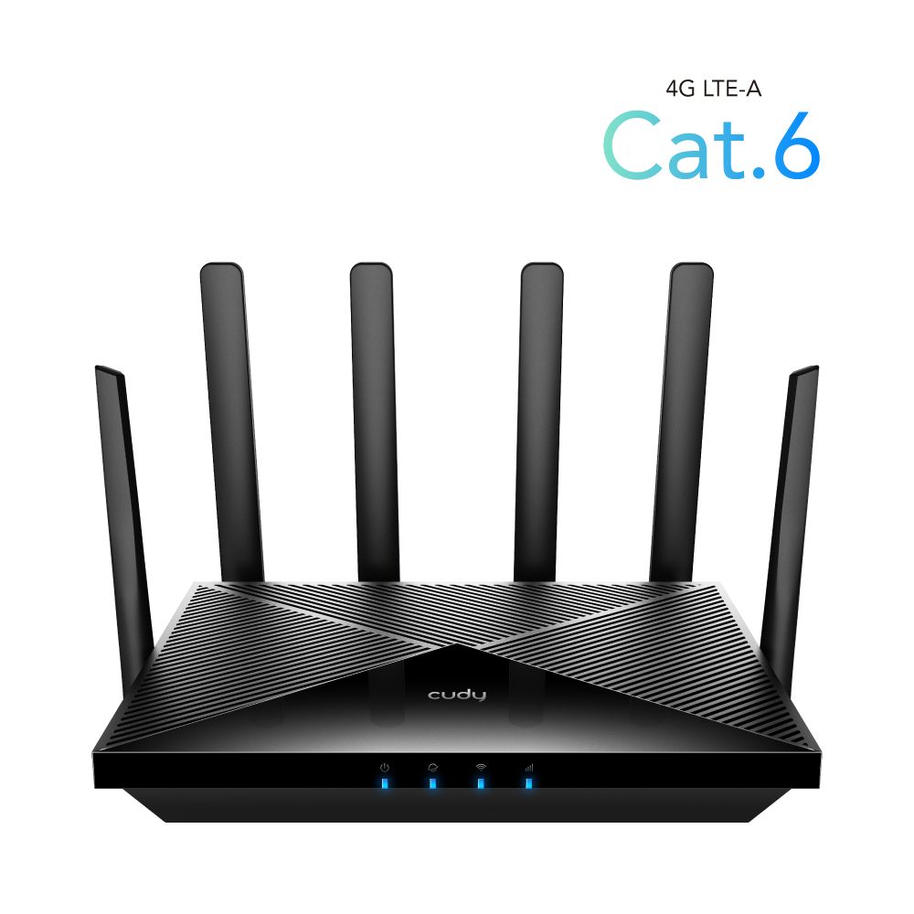 Cudy LT700 4G LTE Cat6 AC1200 Gigabit Wi-Fi Router Black