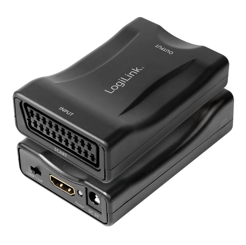 Logilink Video converter Scart/F to HDMI-A/F 1080p Black