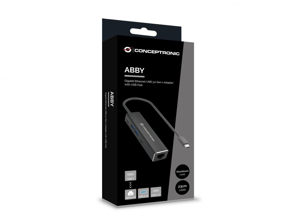 Conceptronic  ABBY13B Gigabit Ethernet USB 3.2 Gen 1 Adapter