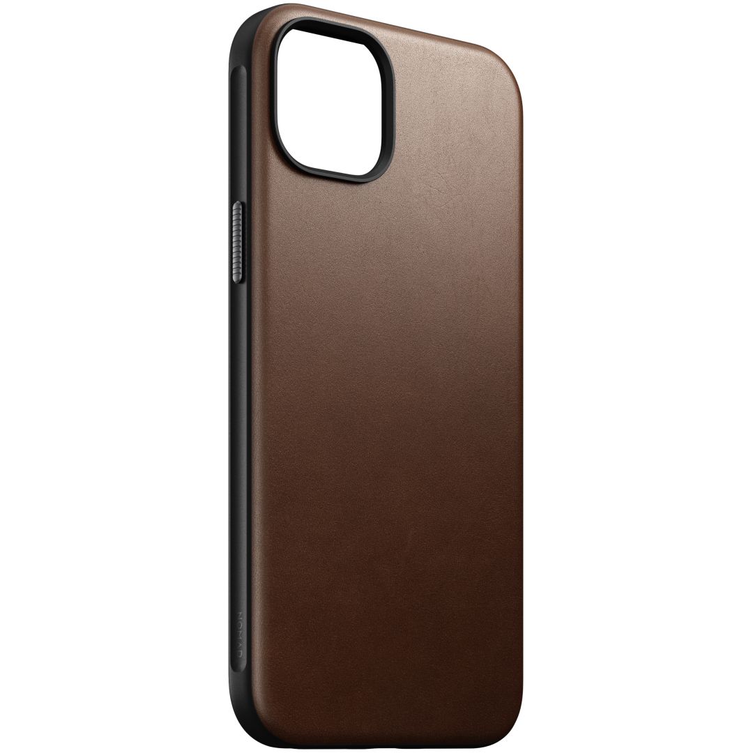 Nomad iPhone 15 Plus Modern Leather Case Rustic Brown