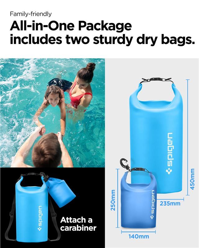 Spigen Aqua Shield WaterProof Dry Bag 20L + 2L A630 Sea Blue