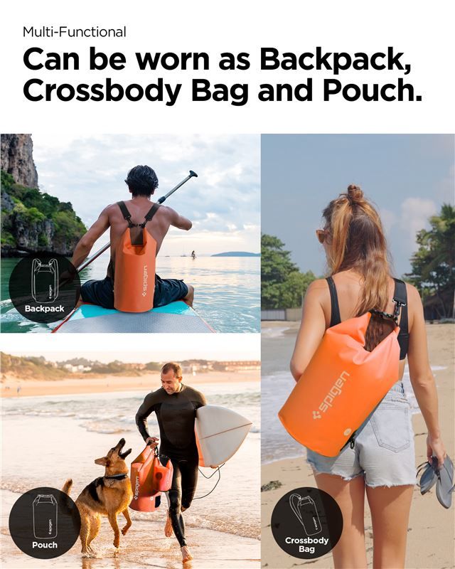 Spigen Aqua Shield WaterProof Dry Bag 20L + 2L A630 Sunset Orange