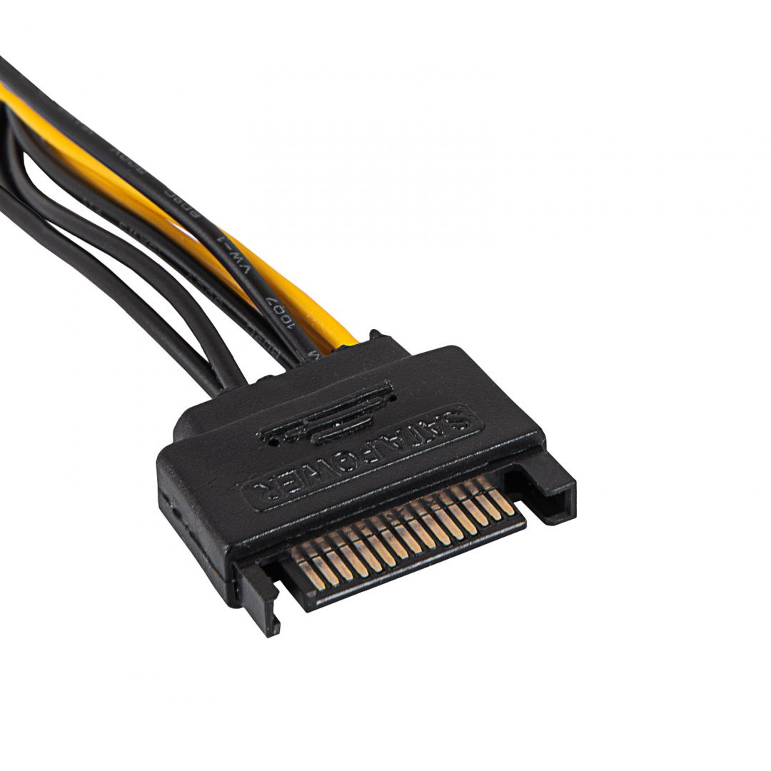 Akyga AK-CA-80 SATA/PCI-Express 6+2-pin adapter cable 0,15m