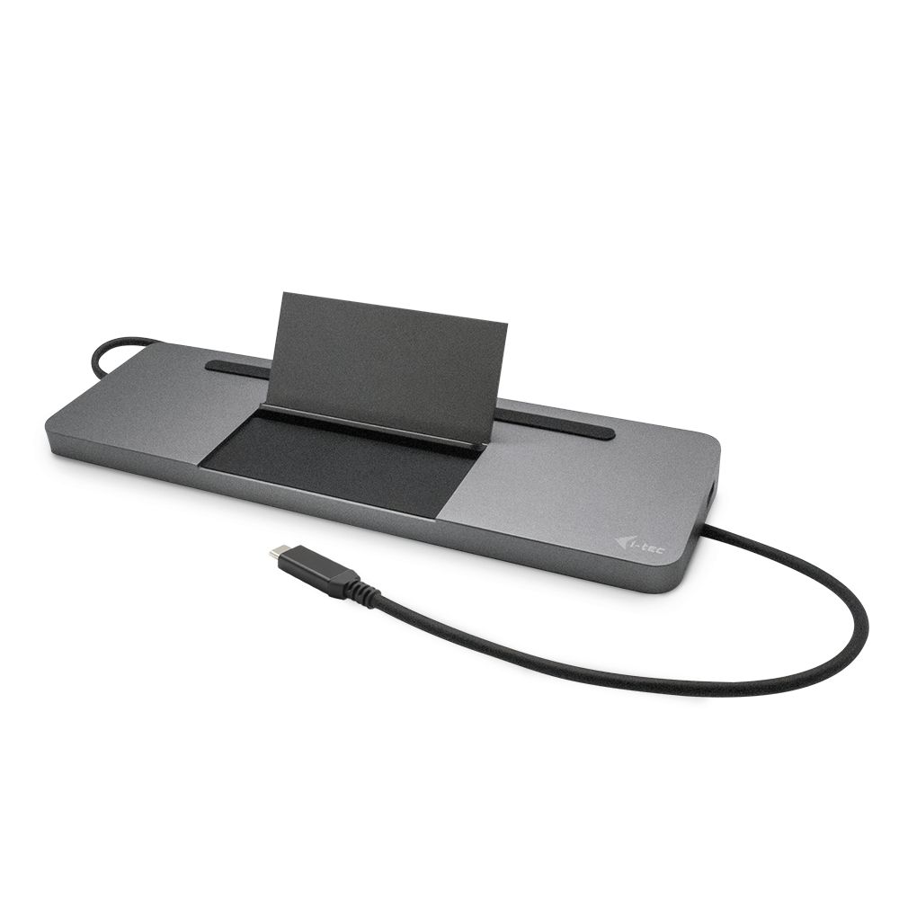 I-TEC USB-C Metal Ergonomic 4K 3x Display Docking Station with Power Delivery 85W + i-tec Universal Charger 112W Grey