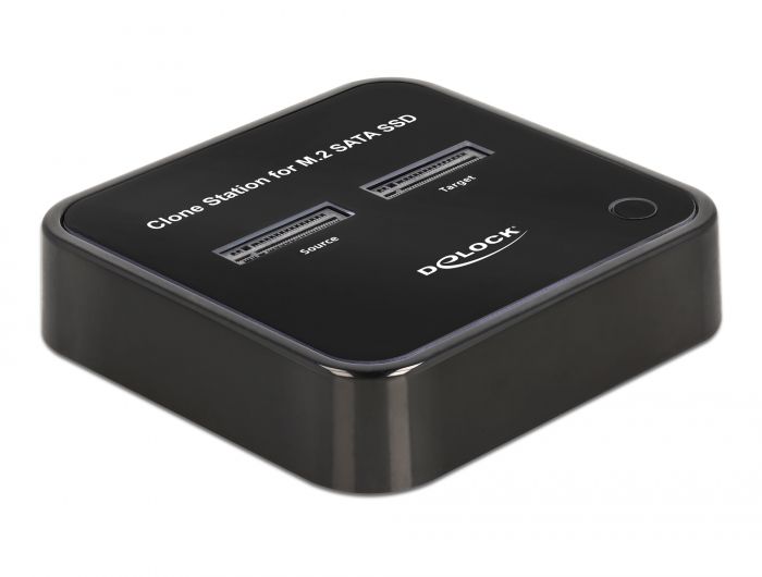 DeLock M.2 Docking Station for 2 x M.2 SATA SSD with Clone function