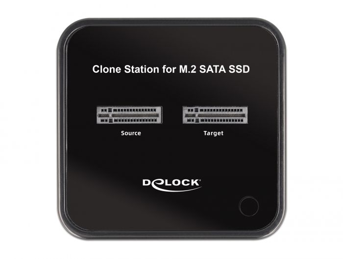 DeLock M.2 Docking Station for 2 x M.2 SATA SSD with Clone function