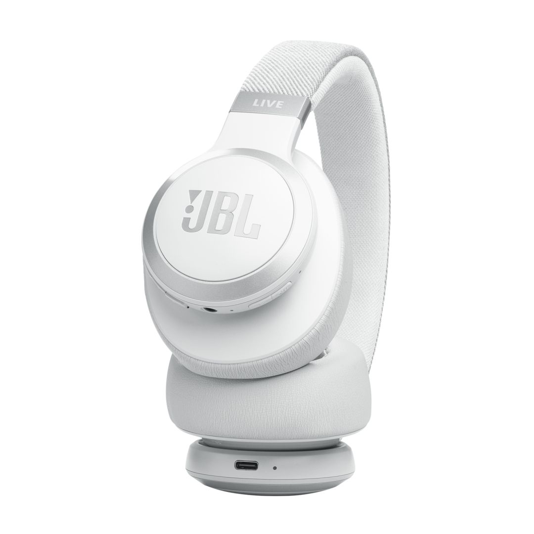 JBL Live 770NC Bluetooth Over-Ear Noise-Cancelling Headset White