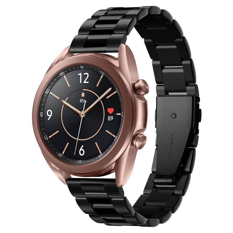 Spigen Modern Fit 20mm, black - Samsung Galaxy Watch 4/Watch Classic 4/Watch 3 41mm/Watch Active 1/2