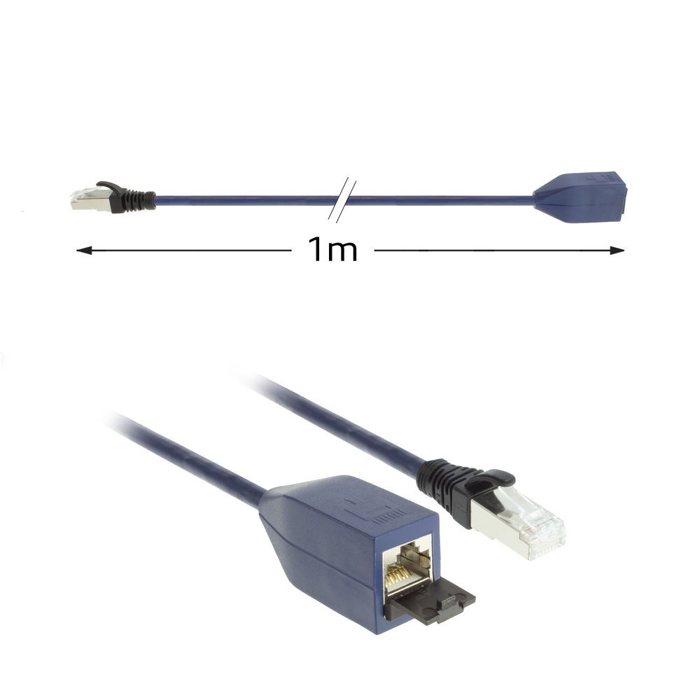 ACT CAT6A S-FTP Patch Cable 1m Blue