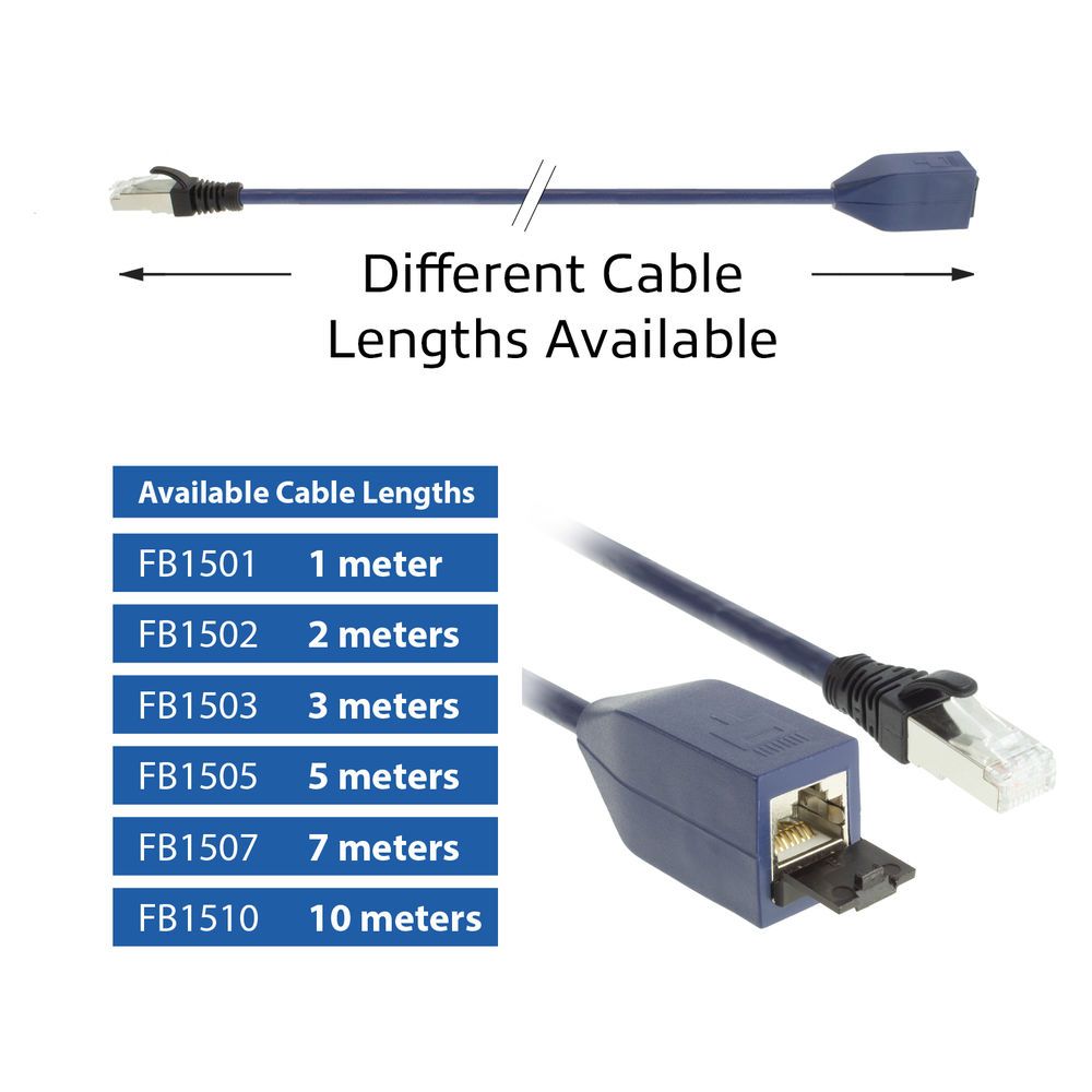 ACT CAT6A S-FTP Patch Cable 1m Blue