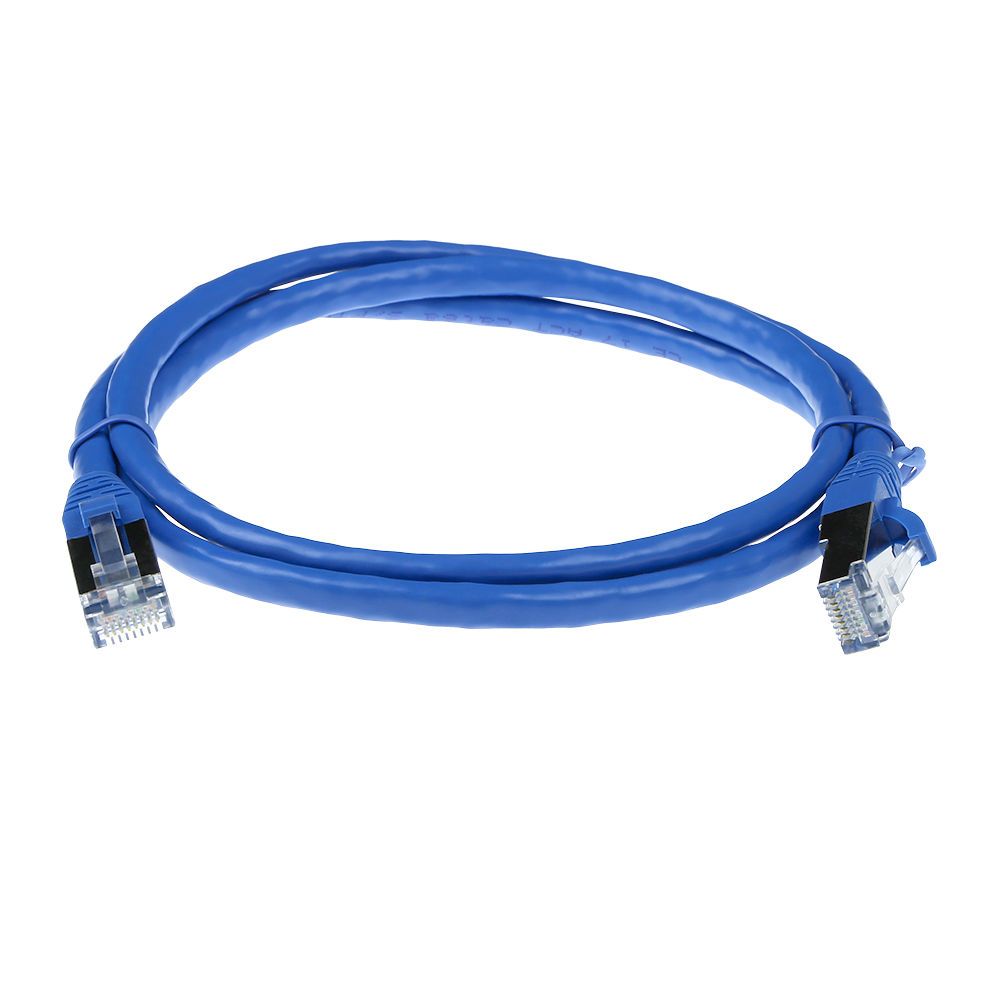 ACT CAT6A S-FTP Patch Cable 1m Blue