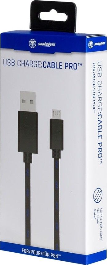 snakebyte USB Charge Cable Pro for PS4 Black/Blue