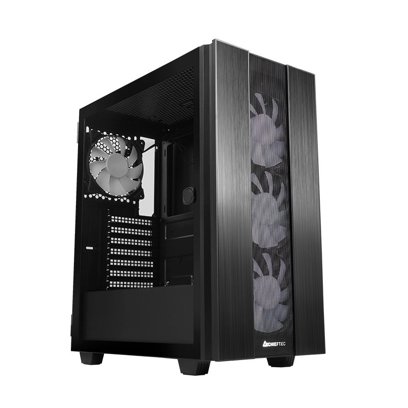 Chieftec GS-02B-OP Gaming Hunter II Tempered Glass Black