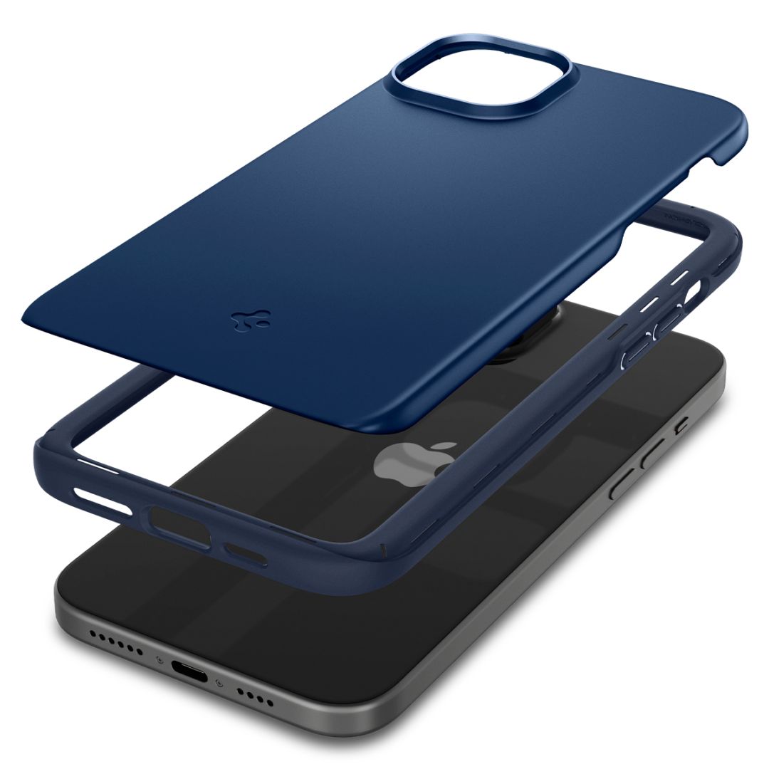 Spigen iPhone 15 Case Thin Fit Navy Blue